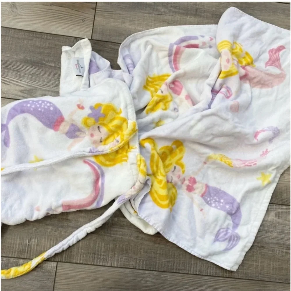 Authentic Kids Little Mermaid Magical Whimsical Ocean Beach Pool Towel and Bag
